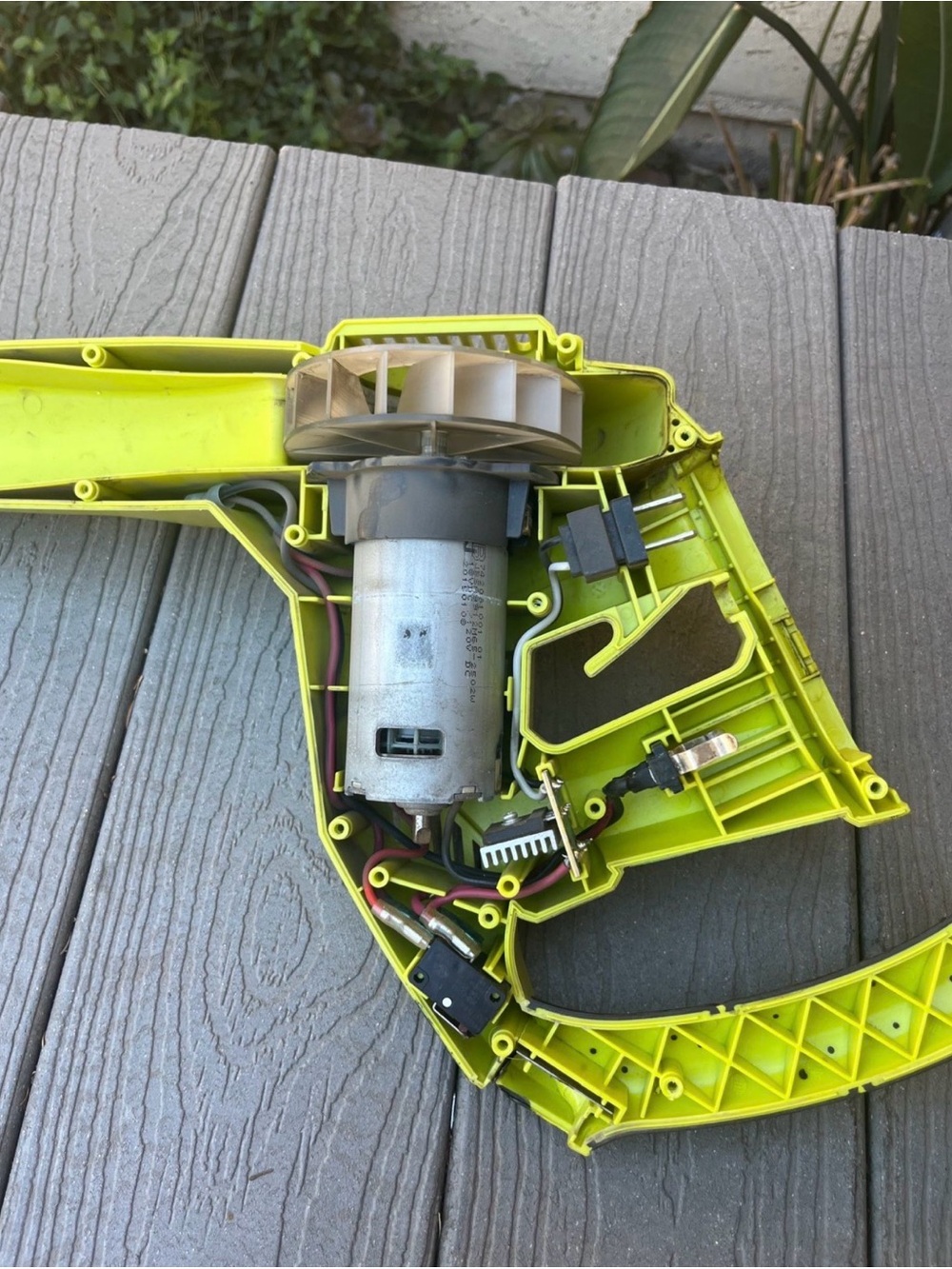 Ryobi One Hybrid Blower 18 V Blower Motor Assembly Model P2107 Parts Assembly
